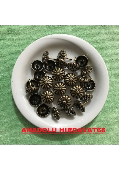 Kabara Raptiye Koltuk Çivisi Renk Antik Bakır Çapı:18 MM 10Adet N11.47066