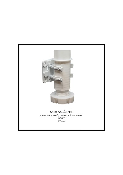 Baza Ayağı Seti, 10 Cm, Beyaz Beyaz