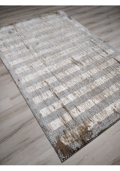 Yamalı Home Tuğra Black 1650Vizon Kahve 160X230 Cm Modern Halı