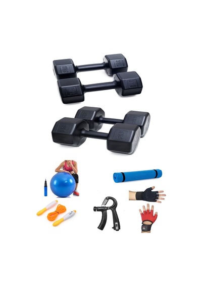 Ps Spor 18 Kg Dambıl Set 6kg X2 Ad 3kg X2 Ad + 5 Çeşit Egzersiz Seti