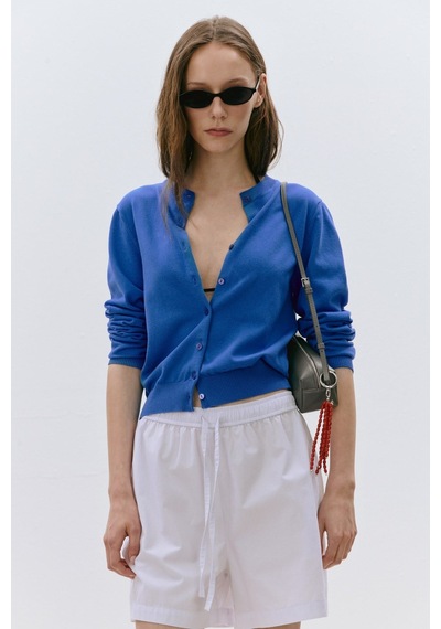 Suud Collection Beyaz Klara Yıkamalı Poplin Şort
