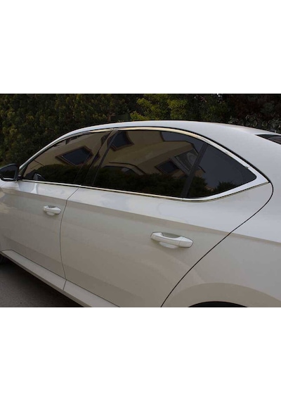 Skoda Superb Krom Cam Çerçeve Seti Paslanmaz Çelik 12 Pç 15-2022