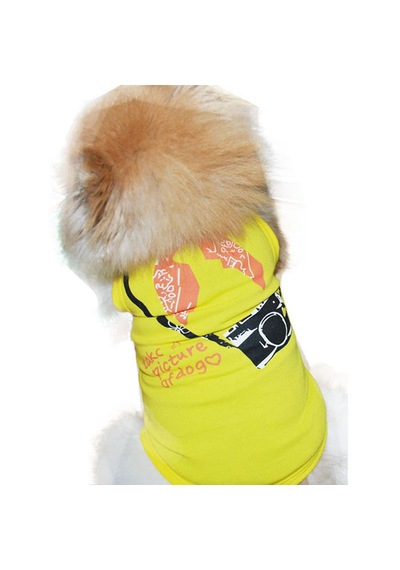 Köpek İçin Sarı Sweat Picture Of Dog Pet Kostüm