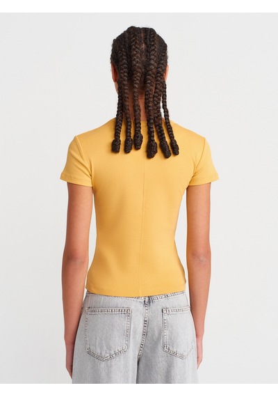 Dilvin 31673 V Yaka T-shirt-hardal Hardal