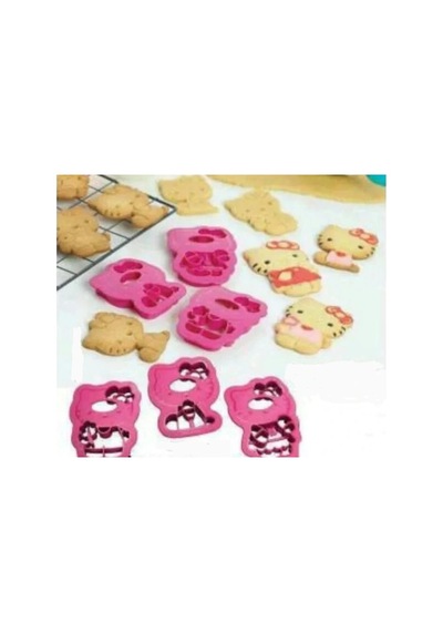 Tupperware Hello Kitty Kurabiye Kalıbı 3 Lü Çok Renkli