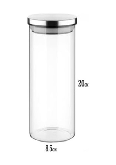 1000ml Vakumlu Metal Kapaklı Borosilikat Cam Kavanoz 8.5cm 20cm 1 Adet 7009