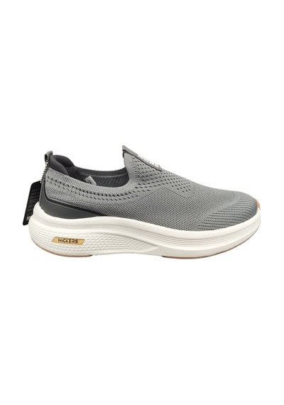 Wickers 3005m Erkek Triko Bağcıksız Ortopedik Günlük Sneaker Yürüyüş Ayakkabı Füme