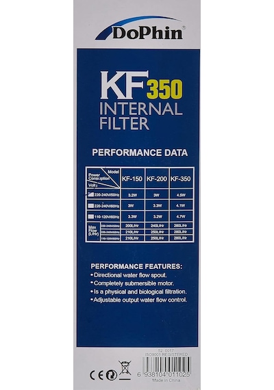 Kf-350 Akvaryum İçin İç Filtre, 350 L/h