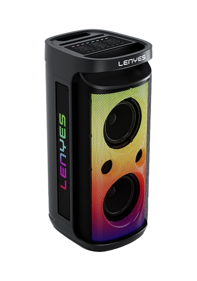Lenyes S882 Su Geçirmez Mikrofonlu Çoklu Giriş RGB Işıklı TWS Karaoke FM Bluetooth Hoparlör