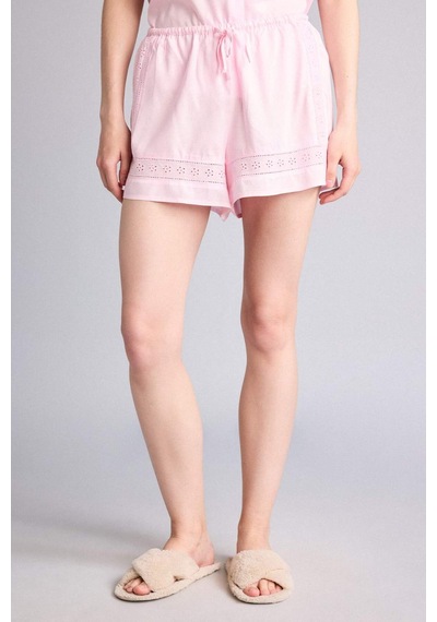 Defacto Regular Fıt Kısa Boy Dokuma Pijama Şort G4373ax26sppn648 Pembe-pn648