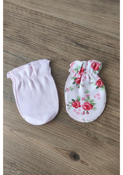Bambık Bebek Eldiveni İkili Set 0-3 Ay %100 Pamuk Yenidoğan Tırnak Koruyucu Eldiven Pembe Pembe Bambık Bebek Eldiveni İkili Set 0-3 Ay %100 Pamuk Yenidoğan Tırnak Koruyucu Eldiven Pembe Pembe