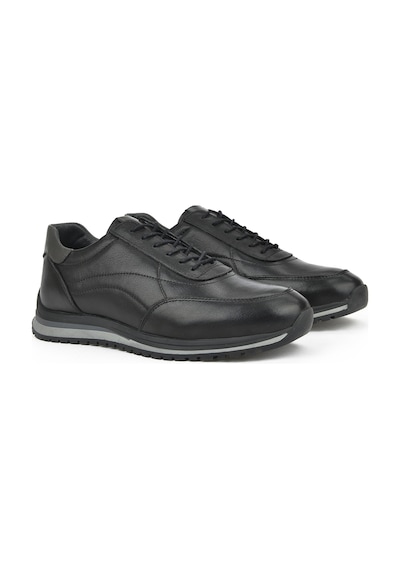 Ziya, Erkek Hakiki Deri Sneaker 1611002z415 Siyah 1231002 415 000