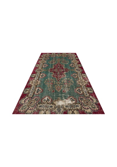 El Dokuma Vintage Eskitme Halı 170 X 265 Cm 9256