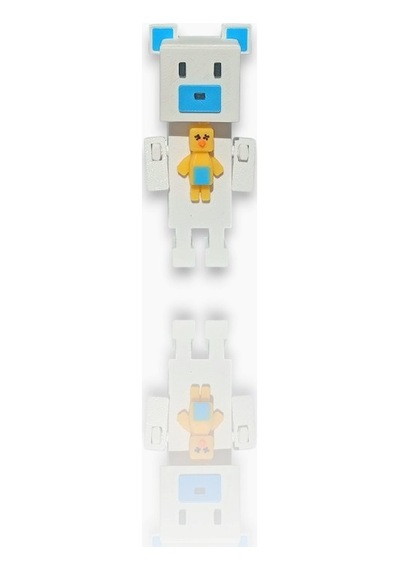 Super Adventure Bears - Ayı , Baaren Ve Şika Kaliteli Loy3d 9 Cm Beyaz - Mavi