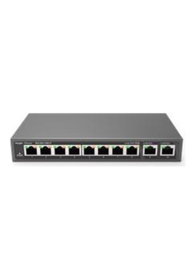 Ruijie-reyee Rg-es110d-p 8 Port Poe+ 10-100 Mbps 2 Port 10-100-1000 Mbps Uplink Switch Çelik Kasa