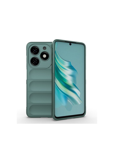 İnfinix Hot 40i Kılıf Esnek Tpu Oyuklu Arka Yüzey Tasarımlı Tuva Etnik Silikon Kapak - Lacivert