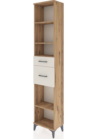 Arges Dolap 4 Raflı 2 Çekmeceli 44x30x221 Çam-aytaşı Atlas Çam