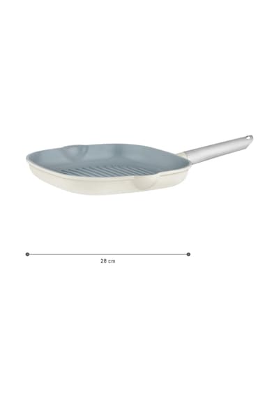 Madame Coco Vincenzo Döküm Alüminyum Izgara Tavası - Gri/bej - 28 Cm 8684427212936 Çok Renkli