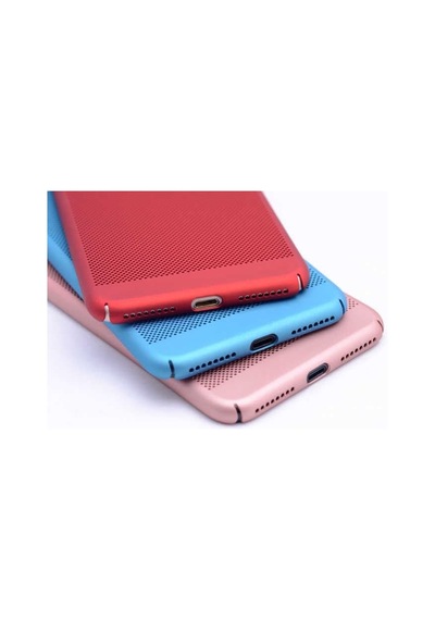 Apple İphone 6s Plus İle Uyumlu Kılıfı Delikli Mat Renkli Parmak İzi Bırakmayan Kamera Lens Korumalı Sert Silikon İnce Kapak Pembe