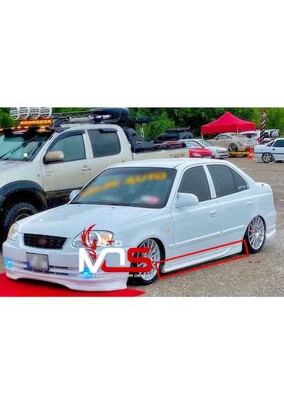 Hyundai Accent Admire Custom Marşpiyel Sağ Sol Takım Fiberglass Boyasız