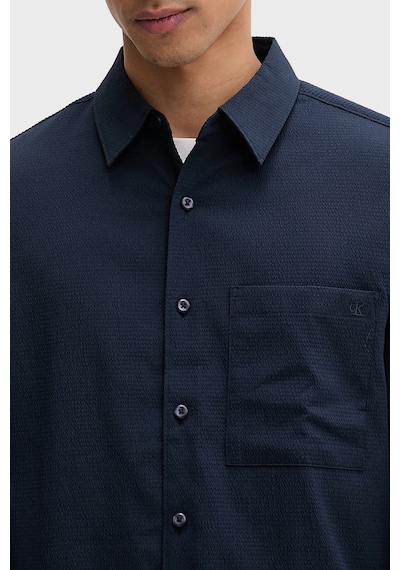 Calvin Klein Regular Fit Göğüs Cepli Gömlek Lv04lf108gcef Erkek Gömlek Lv04lf108g Cef Lacivert
