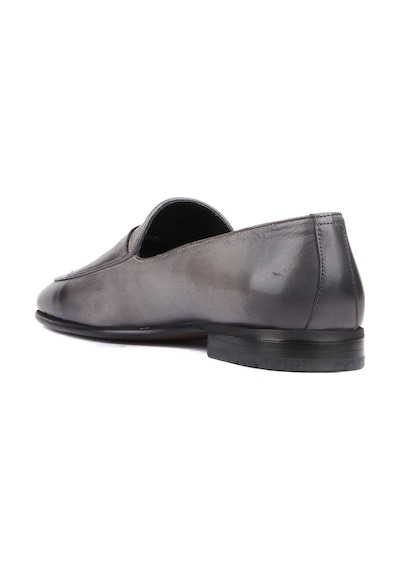 Shoetyle - Gri Deri Tokalı Erkek Klasik Ayakkabı 250-2300-789-gri