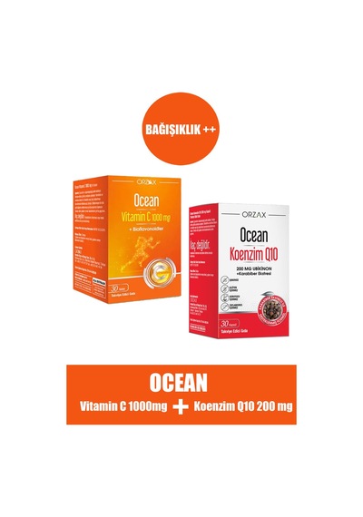 Ocean Vitamin C 1000 Mg 30 Tablet + Ocean Koenzim Q10 200 Mg 30 Kapsül