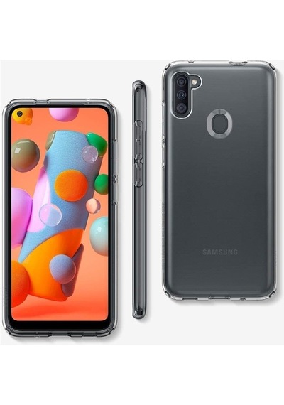 Spigen Samsung Uyumlu Galaxy M11 / A11 İle Uyumlu Kılıf Liquid Crystal Sararmaya Dayanıklı İnce Şeffaf Kapak - Acs00856 Spigen Tr Garantili