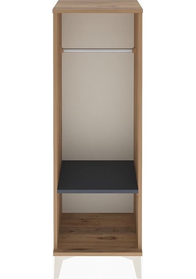 Arges Dolap Tek Raflı Tek Askılı 44x30x134 Çam-antrasit Çam