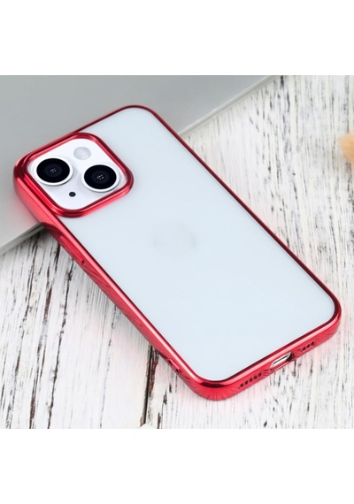 Apple Uyumlu iPhone 13 6.1Inç Lazer Kaplama Renkli Kenar Seffaf Kilif 514281123