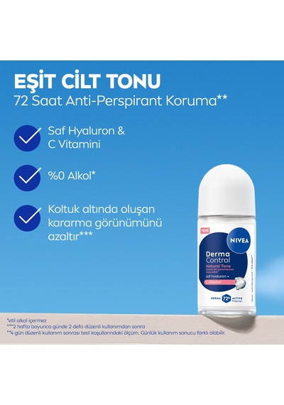 Nıvea Derma Control Natural Tone Roll On 50 Ml