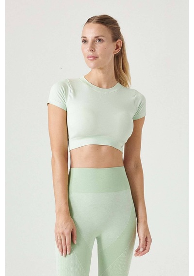 Jerf Captiva Yumuşak Dokulu & Esnek Crop Top Yeşil