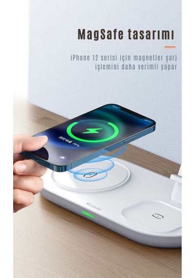 Apple Watch Uyumlu iPhone Kablosuz Şarj Kiti