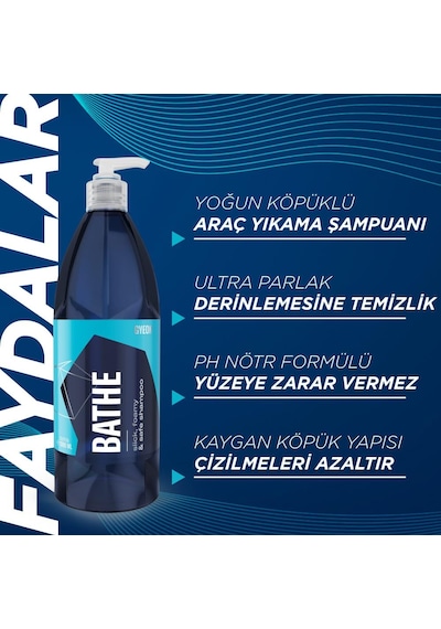 Gyeon Q²m Bathe Ph Nötr Cilalı Oto Şampuanı 500 Ml Konsantre