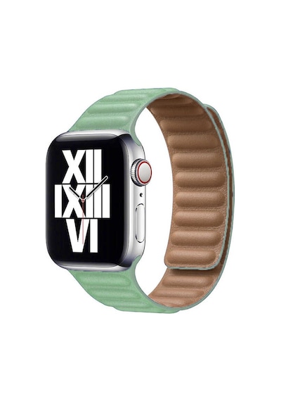 Watch 44mm Uyumlu Krd-34 Deri Mkst Kordon-açık Yeşil