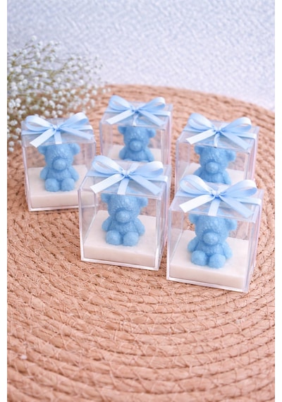 Doğum Günü, Baby Shower , Sünnet ,mevlüt Davetleri İçin 10'lu Kokulu Mum Açık Mavi
