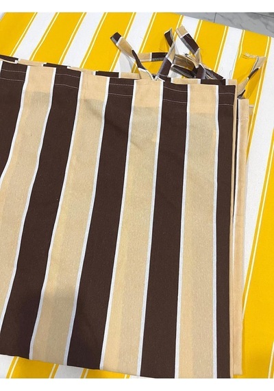 1.sınıf Enxboy Her Ölçü Vardır Çizgili Balkon Perdesi Bağcıklı Gabardin Branda Kumaşı Premium Kumaş Versiy Çok Renkli