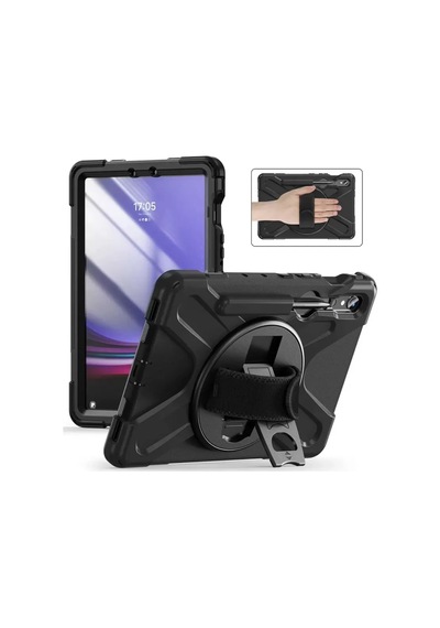Mey İthalat Samsung Galaxy Uyumlu X510 Tab S9 Fe 11 Kılıf Amazing Tablet Kapak - Siyah Klasik