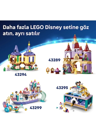LEGO® ǀ Disney Princess Rapunzel’in Şatosu 43297 - 6 Yaş ve Üzeri Çocuklar için Yaratıcı Oyuncak Yapım Seti (676 Parça)