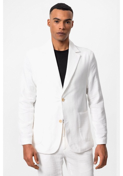 Antioch Astarsız Torba Cepli Erkek Blazer Ceket Beyaz