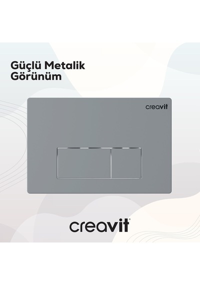 Creavit Arc Mat Gri Boyalı Kumanda Paneli GP8002.00 Gri