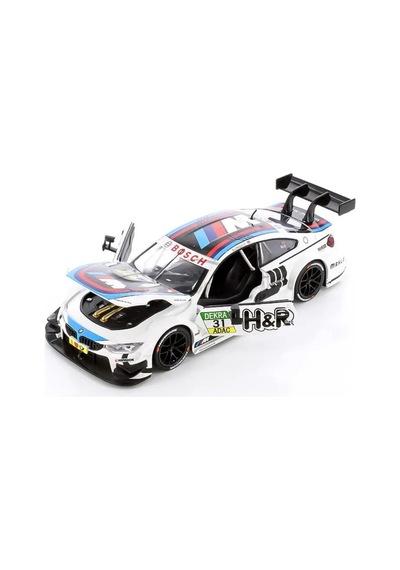 1:24 Ölçek Bmw M4 Dtm Beyaz Diecast Metal Model Araba Açılabilir Kapı Ve Kaput Çok Renkli