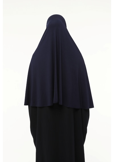 Altobeh Hazır Türban Peçeli Pratik Eşarp Tesettür Nikaplı Hijab - Namaz Örtüsü Sufle 3xl - Lacivert Lacivert