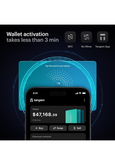 Tangem Wallet Kripto Para Cüzdanı Nfc-soğuk Cüzdan 3'lü Kart Electra Sea
