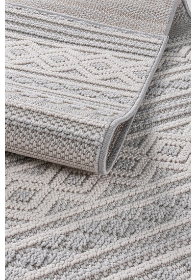 Bonnie Bo1258g Gri Halı Loop Sisal Modern Desen Pamuk Taban Tozuyok Salon Mutfak Koridor Halısı