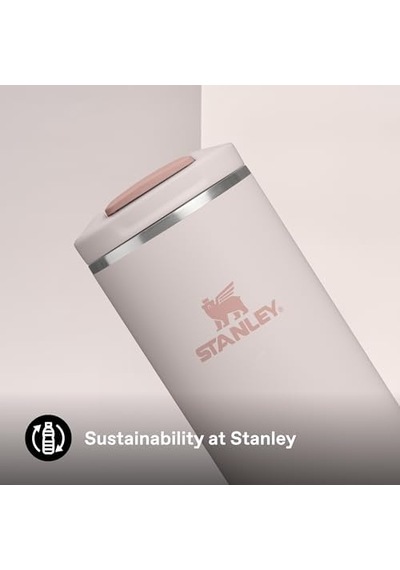 The Transit Fliptop Mug Termos Bardak, 0.60 L, Pembe Kuvars Rose Quartz Açık Beyaz