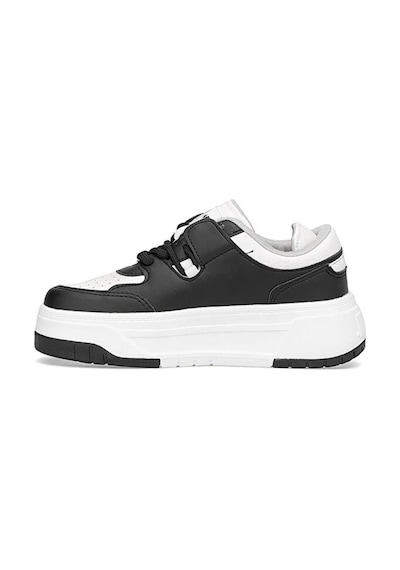 M.P Kadın Kışlık Su Geçirmez Kaydırmaz Kalın Eva Taban Hafif Rahat Ortopedik Deri Siyah Tarz Sneaker Beyaz - Siyah M.P Kadın Kışlık Su Geçirmez Kaydırmaz Kalın Eva Taban Hafif Rahat Ortopedik Deri Siyah Tarz Sneaker Beyaz - Siyah