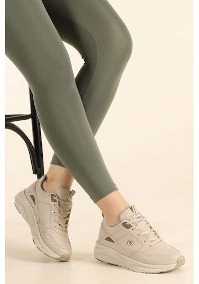 Queen Step 2105 Unisex Spor Ayakkabı Bej