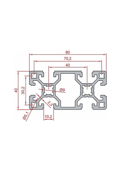 Doğuş Kalıp 40x80 Ağır Sigma Profil