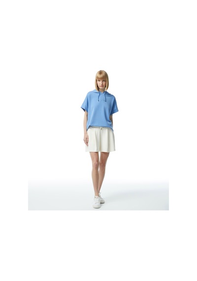 Nautica Nautıca Kadın Mavi Relaxed Fıt Kısa Kollu Sweatshırt Düz 45k500t Mavi